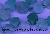 CTD3874 Top drilled 8*10mm - 12*14mm freeform Australia chrysoprase beads