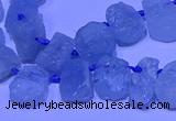 CTD3880 Top drilled 8*10mm - 10*12mm freeform aquamarine beads