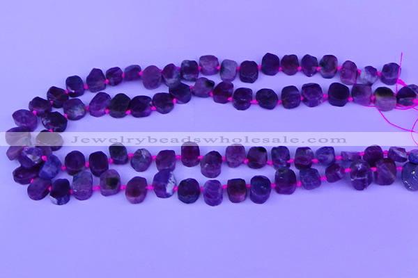 CTD3887 Top drilled 8*10mm - 10*14mm freeform pink tourmaline beads