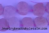 CTD3891 Top drilled 12*16mm - 13*17mm freeform morganite beads