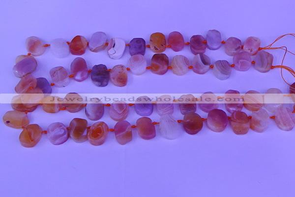 CTD3893 Top drilled 12*16mm - 13*18mm freeform red Botswana agate beads