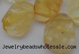 CTD391 Top drilled 20*25mm - 22*30mm freeform citrine beads