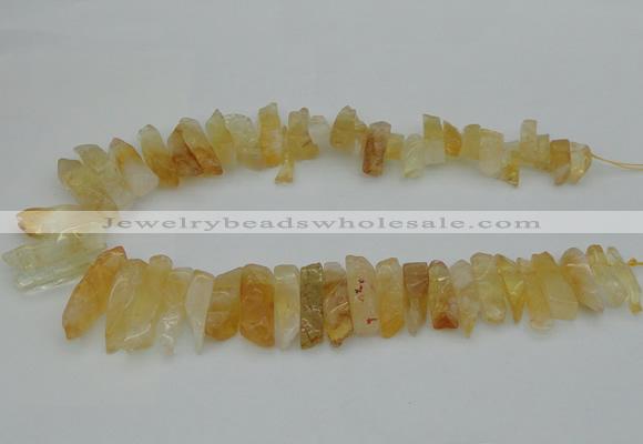 CTD393 Top drilled 6*15mm - 10*35mm wand citrine gemstone beads