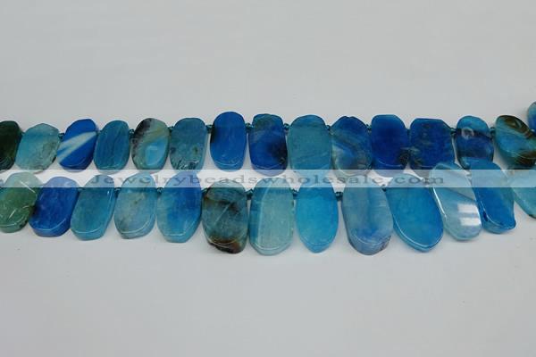 CTD4006 Top drilled 14*22mm - 22*42mm freeform agate gemstone beads