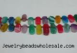 CTD4009 Top drilled 14*22mm - 22*42mm freeform agate gemstone beads