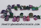 CTD4011 Top drilled 18*25mm - 25*35mm freeform agate beads