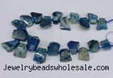 CTD4014 Top drilled 18*25mm - 25*35mm freeform agate beads