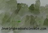 CTD411 Top drilled 6*15mm - 8*25mm nuggets green quartz beads