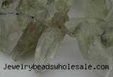 CTD415 Top drilled 8*25mm - 12*40mm nuggets green quartz beads