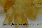 CTD417 Top drilled 10*20mm - 15*35mm nuggets citrine gemstone beads