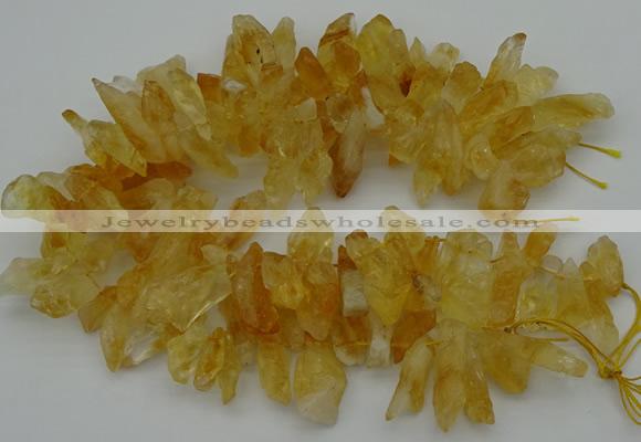 CTD417 Top drilled 10*20mm - 15*35mm nuggets citrine gemstone beads