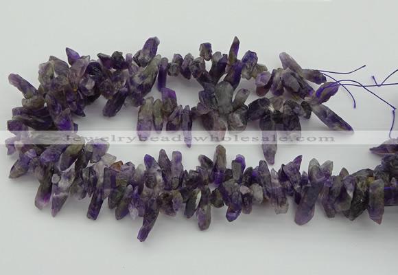 CTD424 Top drilled 4*8mm - 6*15mm nuggets amethyst beads