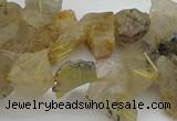 CTD428 Top drilled 8*12mm - 13*18mm nuggets golden rutilated quartz beads