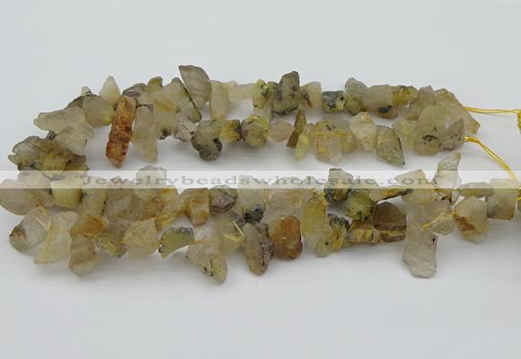 CTD428 Top drilled 8*12mm - 13*18mm nuggets golden rutilated quartz beads