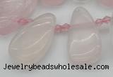 CTD480 Top drilled 10*22mm - 15*45mm freeform rose quartz beads