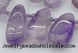 CTD481 Top drilled 10*22mm - 15*45mm freeform amethyst beads