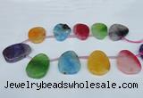 CTD504 Top drilled 25*35mm - 30*40mm freeform agate beads