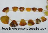 CTD507 Top drilled 25*30mm - 35*40mm freeform agate beads