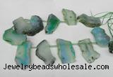 CTD516 Top drilled 20*35mm - 35*48mm freeform agate beads