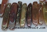 CTD525 Top drilled 10*25mm - 10*60mm wand plated agate beads