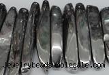 CTD529 Top drilled 10*25mm - 10*60mm wand plated agate beads