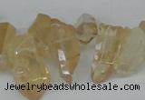 CTD540 Top drilled 8*15mm - 10*25mm nuggets plated quartz beads