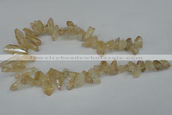 CTD540 Top drilled 8*15mm - 10*25mm nuggets plated quartz beads