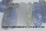 CTD581 Top drilled 8*25mm - 8*55mm wand blue lace agate beads