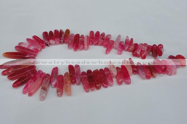 CTD585 Top drilled 6*20mm - 6*45mm wand agate gemstone beads