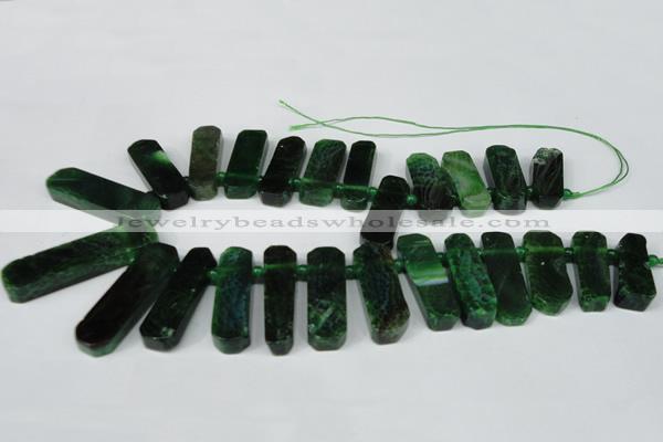 CTD593 Top drilled 12*30mm - 15*50mm wand agate gemstone beads