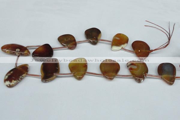 CTD609 Top drilled 20*25mm - 25*40mm freeform agate gemstone beads