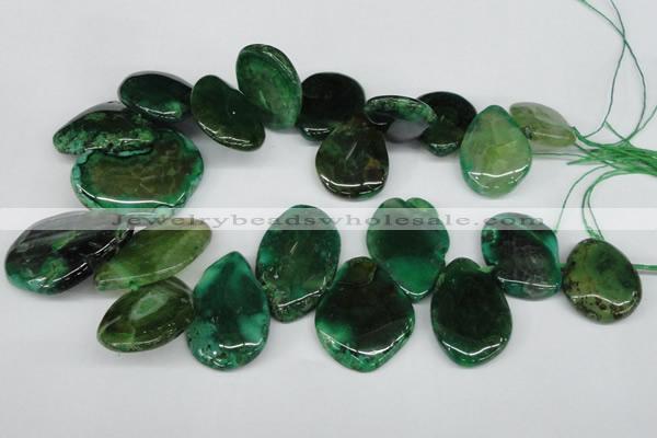 CTD612 Top drilled 25*30mm - 34*45mm freeform agate gemstone beads