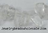 CTD624 Top drilled 8*15mm - 10*25mm faceted nuggets white crystal beads