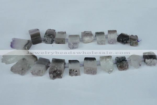 CTD631 Top drilled 15*18mm - 16*35mm freeform amethyst beads