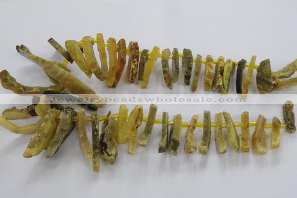 CTD670 Top drilled 10*25mm - 12*45mm wand agate gemstone beads