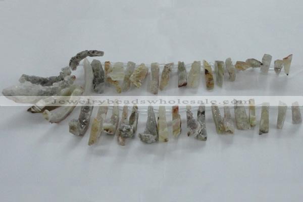 CTD675 Top drilled 10*25mm - 12*45mm wand agate gemstone beads