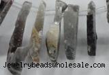 CTD676 Top drilled 10*25mm - 12*45mm wand agate gemstone beads