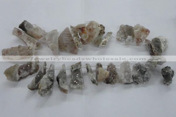 CTD683 Top drilled 12*20mm - 15*45mm freeform agate gemstone beads