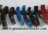 CTD714 Top drilled 12*25mm - 15*40mm wand agate gemstone beads