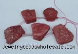 CTD761 Top drilled 25*30mm - 30*35mm freeform agate beads