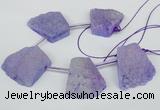 CTD762 Top drilled 25*30mm - 30*35mm freeform agate beads