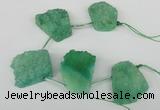 CTD763 Top drilled 25*30mm - 30*35mm freeform agate beads