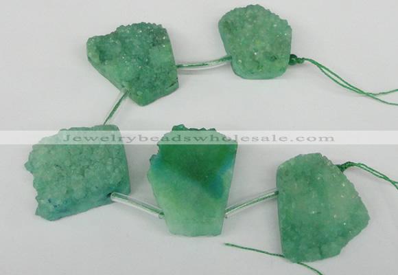 CTD763 Top drilled 25*30mm - 30*35mm freeform agate beads