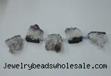 CTD798 Top drilled 20*30mm - 25*35mm freeform amethyst beads