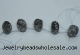 CTD805 Top drilled 20*30mm - 25*35mm freeform agate beads