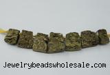 CTD823 Top drilled 20*30mm - 35*45mm trapezoid agate beads