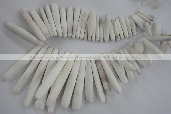 CTD827 Top drilled 5*20mm - 10*80mm stick sea urchin shell beads