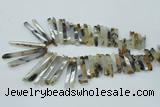 CTD830 15.5 inches 6*30mm - 7*65mm sticks montana agate beads