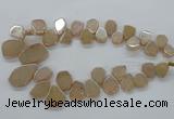 CTD908 Top drilled 15*20mm - 20*30mm freeform plated quartz beads