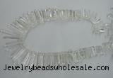 CTD936 Top drilled 6*15mm - 7*40mm wand A grade white crystal beads